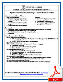 Requesting a Letter of Recommendation