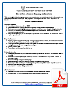 Preparing for Interviews